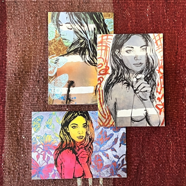 'Nude Series' Set of 3 Greeting Cards