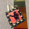 'COOKIE MONSTER' VELVET TOTE BY DAVID BROMLEY