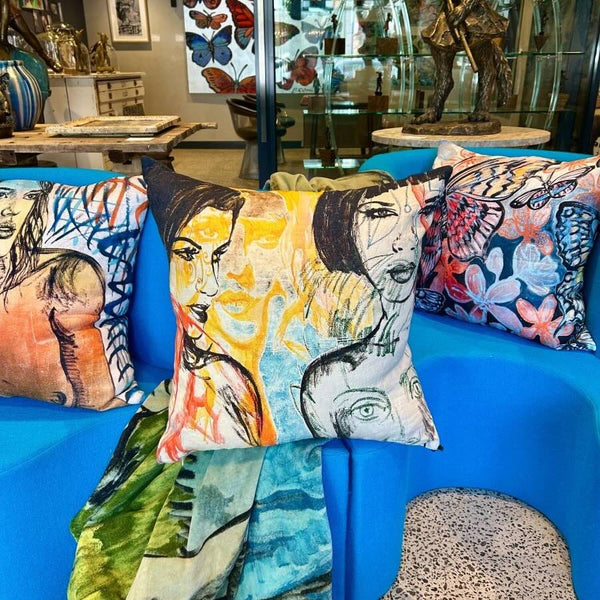 'Chelsea & Winter' Cushion, 60 x 60cm, 100% Linen
