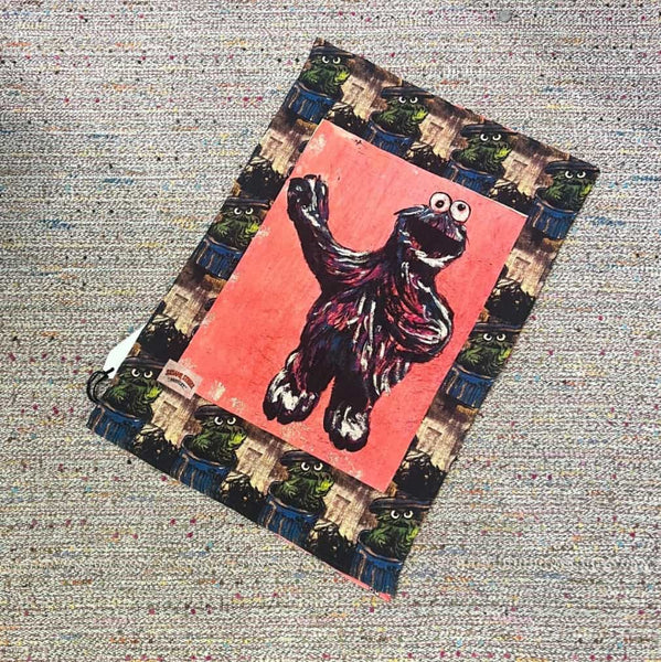 'COOKIE MONSTER' LINEN TEA TOWEL BY DAVID BROMLEY