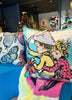 'Go Forth' Linen Cushion by Bromley Studio. 60 x 60cm