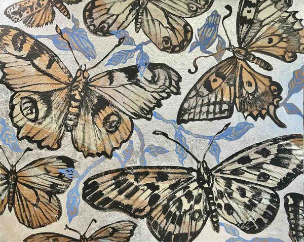 Golden Butterflies on Silver I