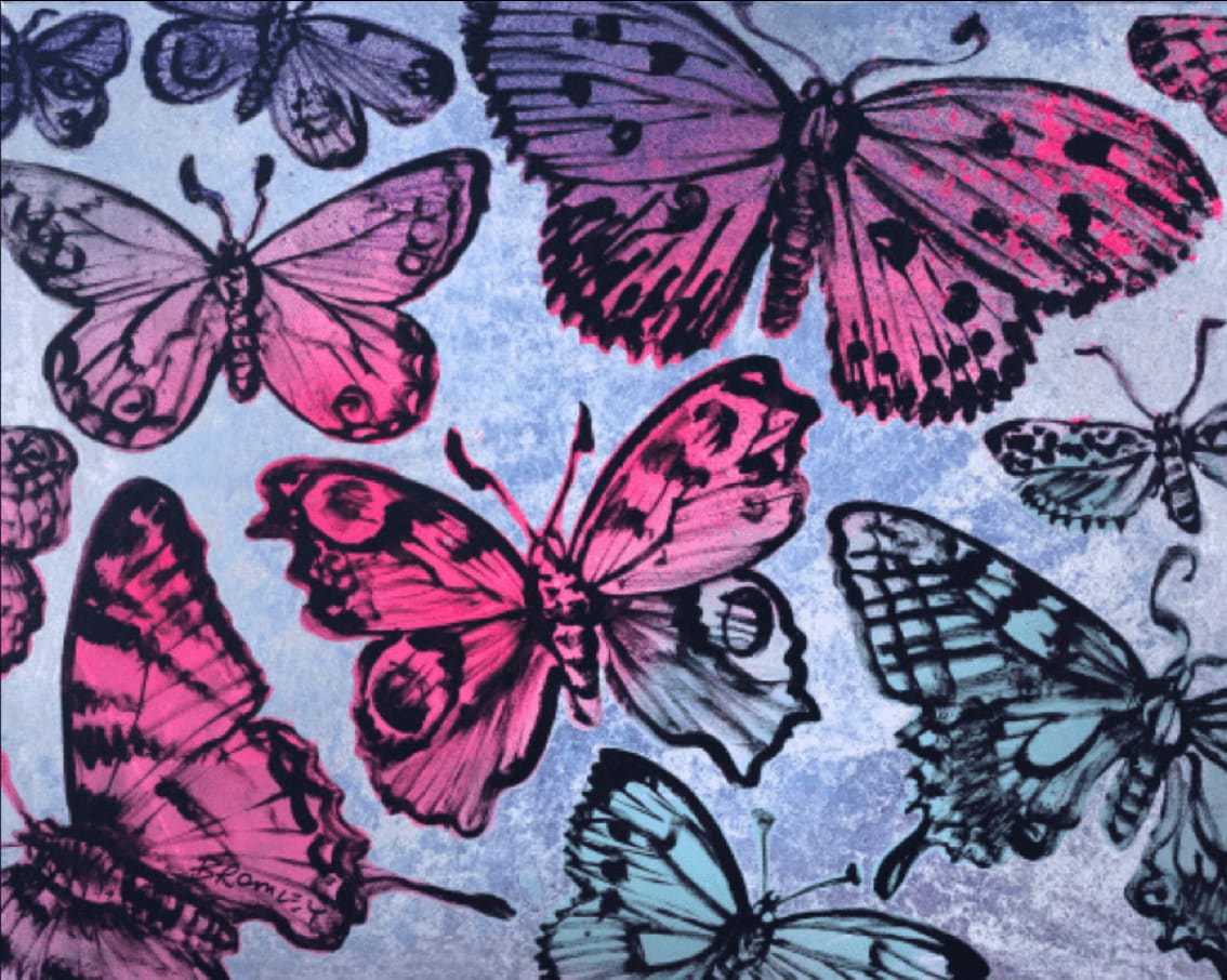 Hot Pink Butterflies