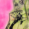 'Emily 6' David Bromley. Acrylic on canvas. 146 cm x 114 cm.
