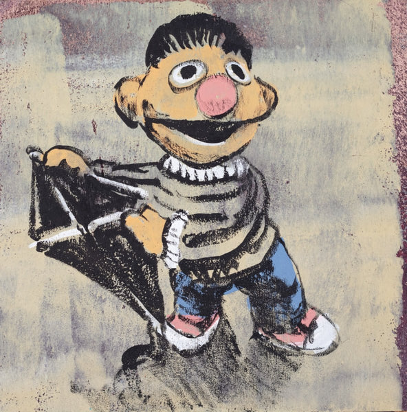 Ernie flies a kite