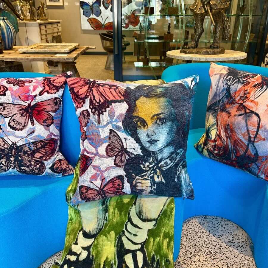 'Imagination' Velvet Cushion by Bromley Studio. 60 x 60cm