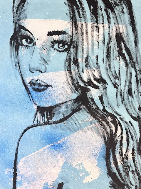 Laura On Blue