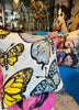‘Like a Rainbow’ Linen Cushion by Bromley Studio. 60 x 60cm