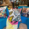 ‘Like a Rainbow’ Linen Cushion by Bromley Studio. 60 x 60cm