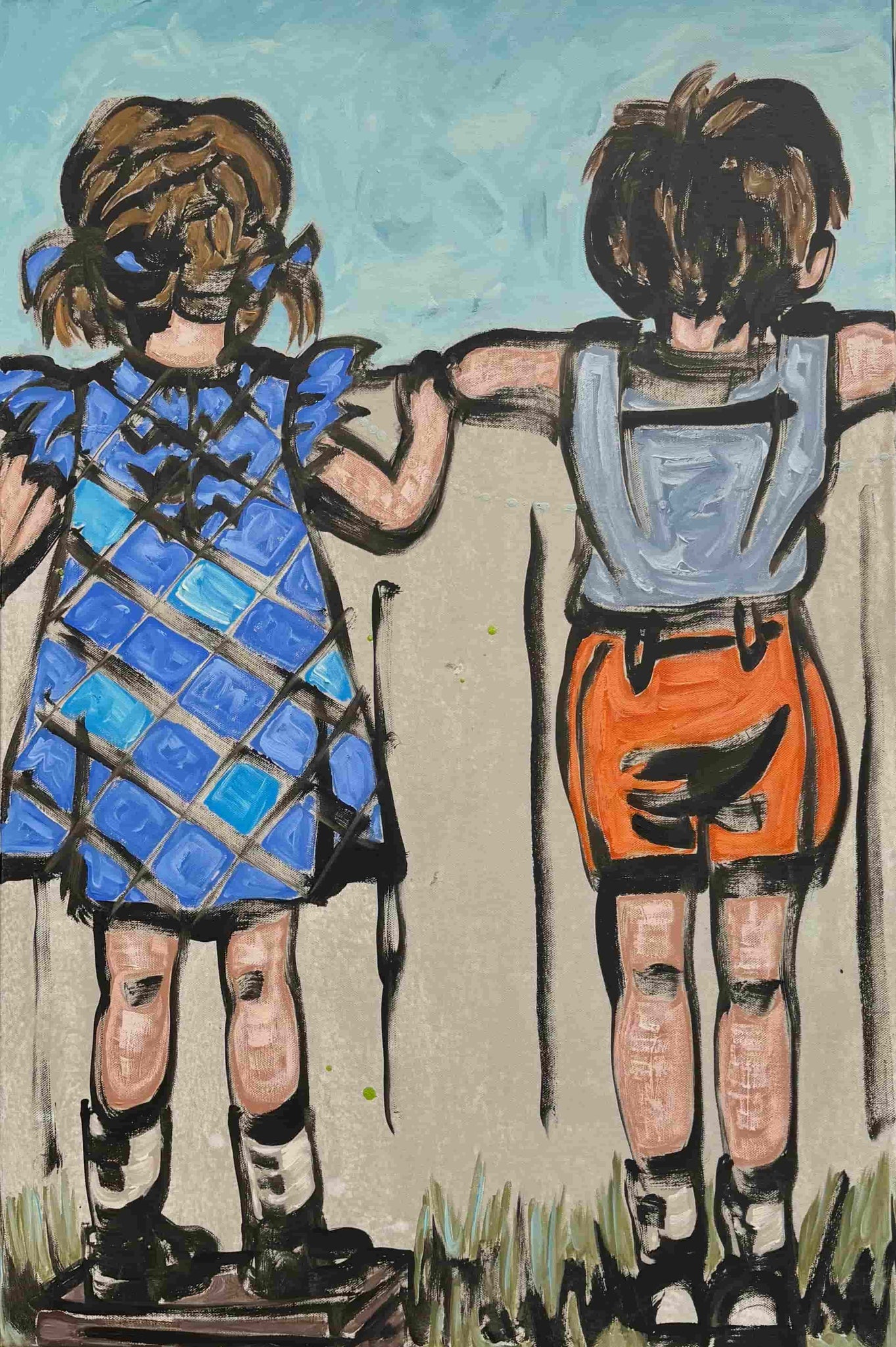 Two Kids Over The Fence