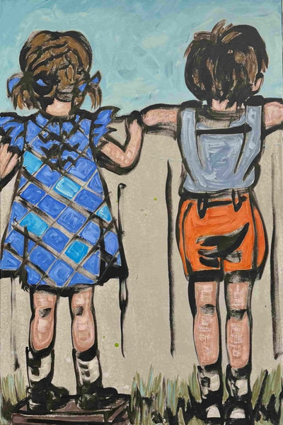 Two Kids Over The Fence