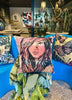 'Rosie Amongst the Blooms' Cotton Velvet Cushion by Bromley Studio. 60 x 60cm