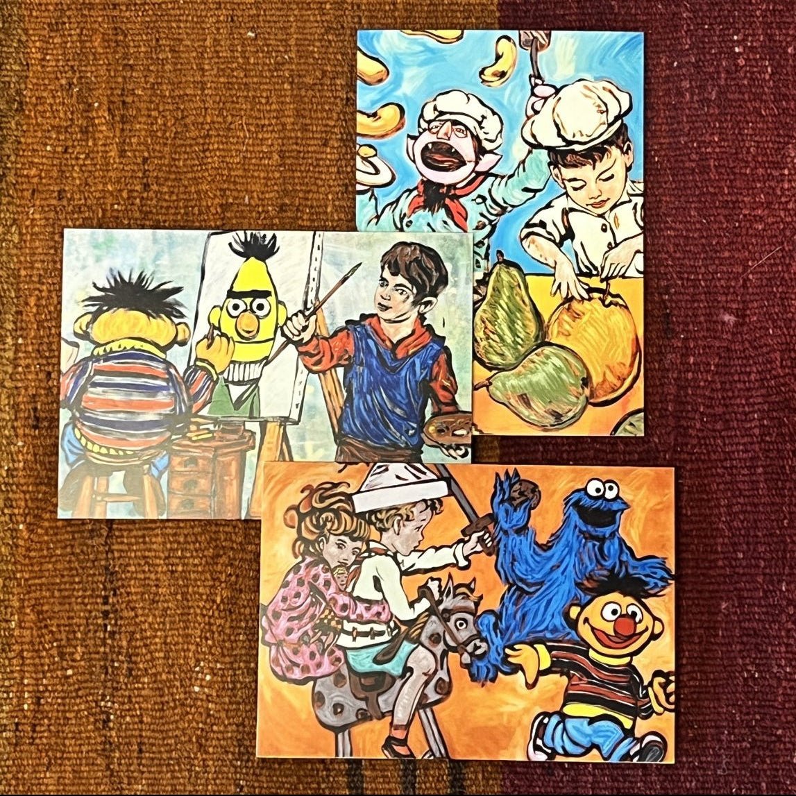 'Sesame Street x Bromley Series' Set of 3 Greeting Cards”