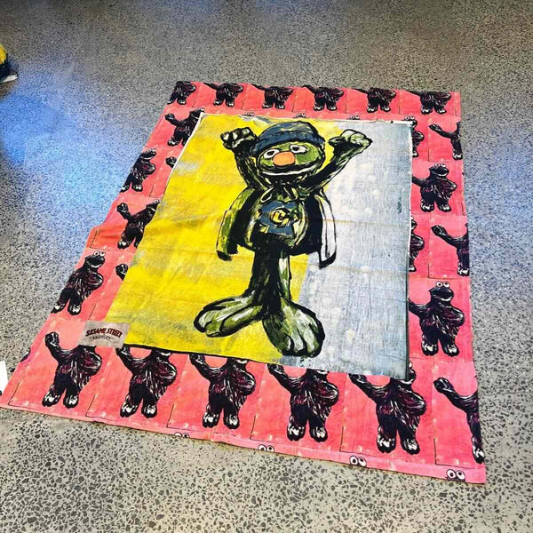 'SUPER GROVER' VELVET THROW
