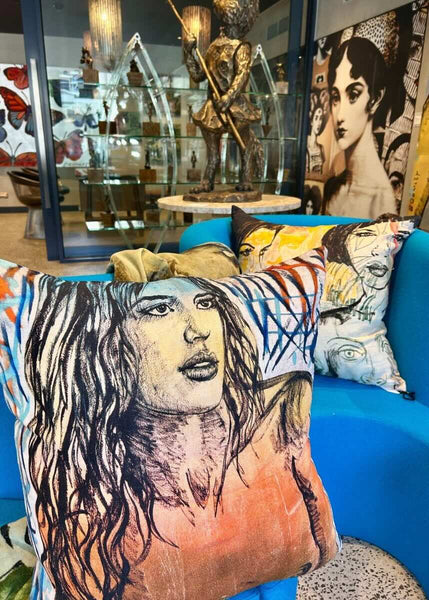 'Taylor' Linen Cushion by Bromley Studio. 60 x 60cm